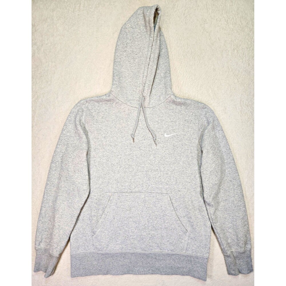 Nike Men's Club Fleece Hoodie size Large Gray Logo Drawstring
